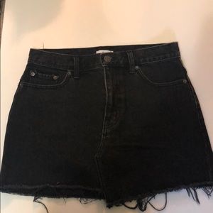 TNA Black Denim Mini Skirt